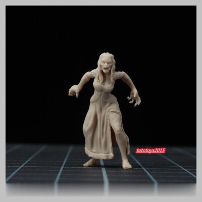 Miniature Zombie Cheveux Longs 1/64 – Pour Diorama Voitures, Figurine Plastique | Multicolore, édition Limitée