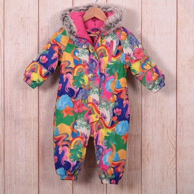Next Snowsuit Girls 12-18 Months Waterproof Unicorn Fleece Lined Hood  UK