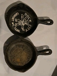Vintage Lodge Rock City Tennessee Mini Cast Iron Hammered Skillet Pan