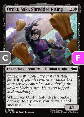 MTG Oroku Saki Shredder Rising Teenage Muntant Ninja Turtles Common NM
