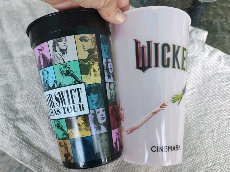  Taylor Swift The Eras Tour Wicked Movie AMC 2-33oz Cup Souvenir 