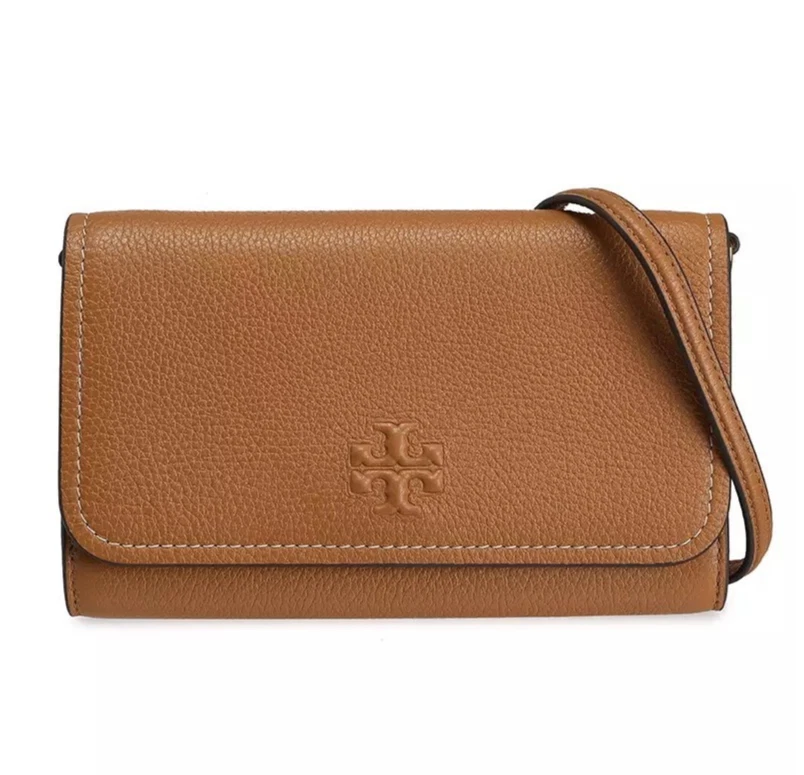 TORY BURCH Borsa a tracolla donna Thea piccola portafoglio in pelle con custodia per carte 2 in 1