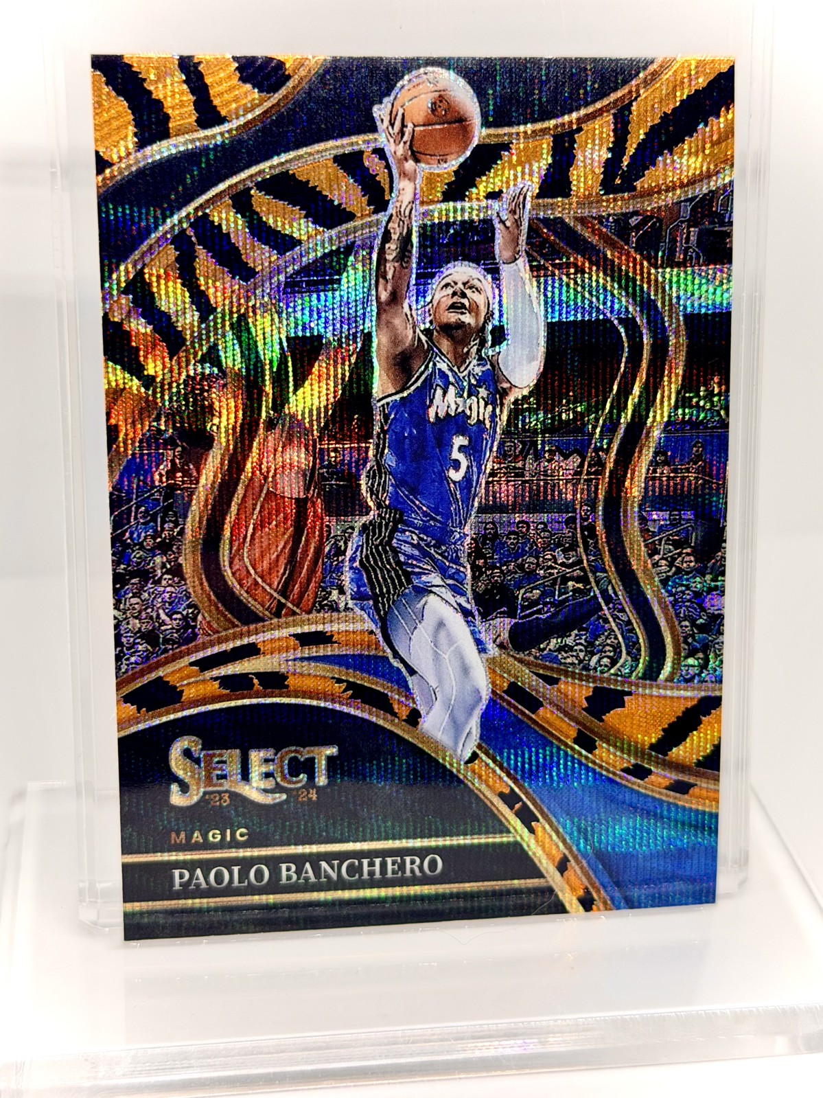2023-24 Panini Select - Courtside Paolo Banchero #231 Tiger Stripes Prizm