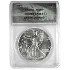 1987 1 oz Silver American Eagle   - ANACS MS69 NA92
