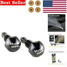 Universal Car Windshield Washer Sprayer Nozzle Set Of 2 - Aluminum Black Finish