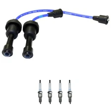 NGK Wire Set And Denso 4 Platinum TT Spark Plugs Kit for Optima Santa Fe 2.4L L4