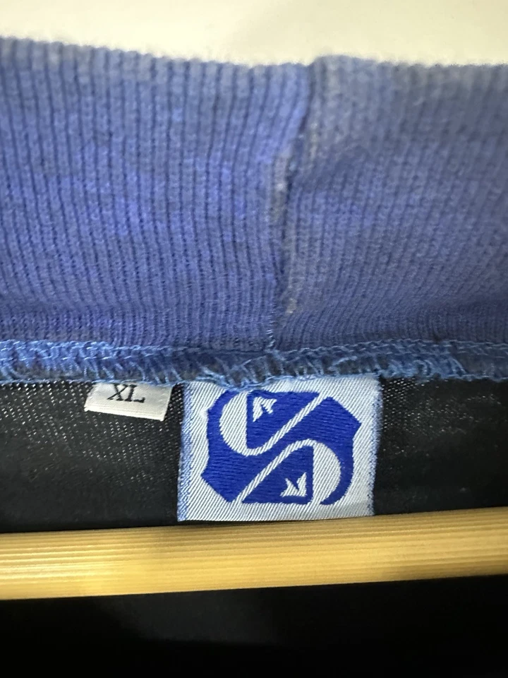 VTG 80s Quicksilver Striped Color Block Surf Skate Long Sleeve Mock T-Shirt XL - Image 3 of 4