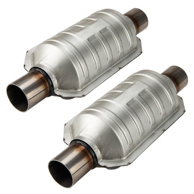 #ad Pair 2quot; inch Universal Catalytic Converter High Flow Stainless Steel 53004 $56.99