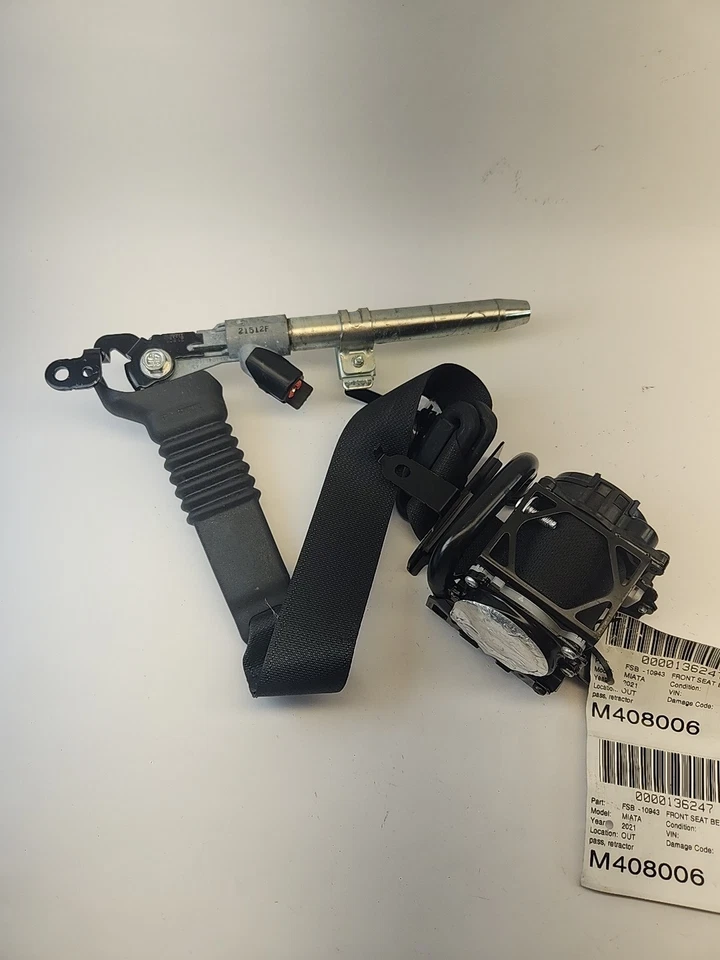 Conjunto de hebilla de cinturón de seguridad delantero pasajero Mazda MX-5 Miata 17-23 OEM NAYJ57L30D Foto 2 de 4