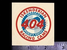 Iskenderian 404 Racing Cams - Original Vintage 1960s Water Slide Decal Nhra