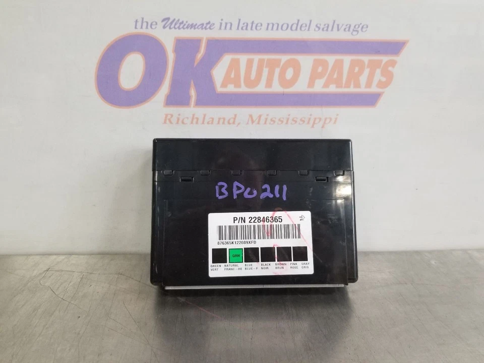 13 2013 GMC SIERRA SLT BCM MÓDULO DE CONTROL DE CARROCERÍA 22846365 Foto 2 de 4