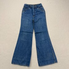 Vintage 70s GAP Bell Bottom Jeans 24x29 Blue Denim Hippy Disco Pants