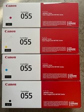 Genuine Canon 055 Toner Cartridges C, M, Y, K Brand New Sealed