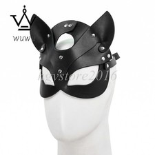 Binding Cat Women Mask Naughty Kitty Cat Costume Cosplay Faux Leather