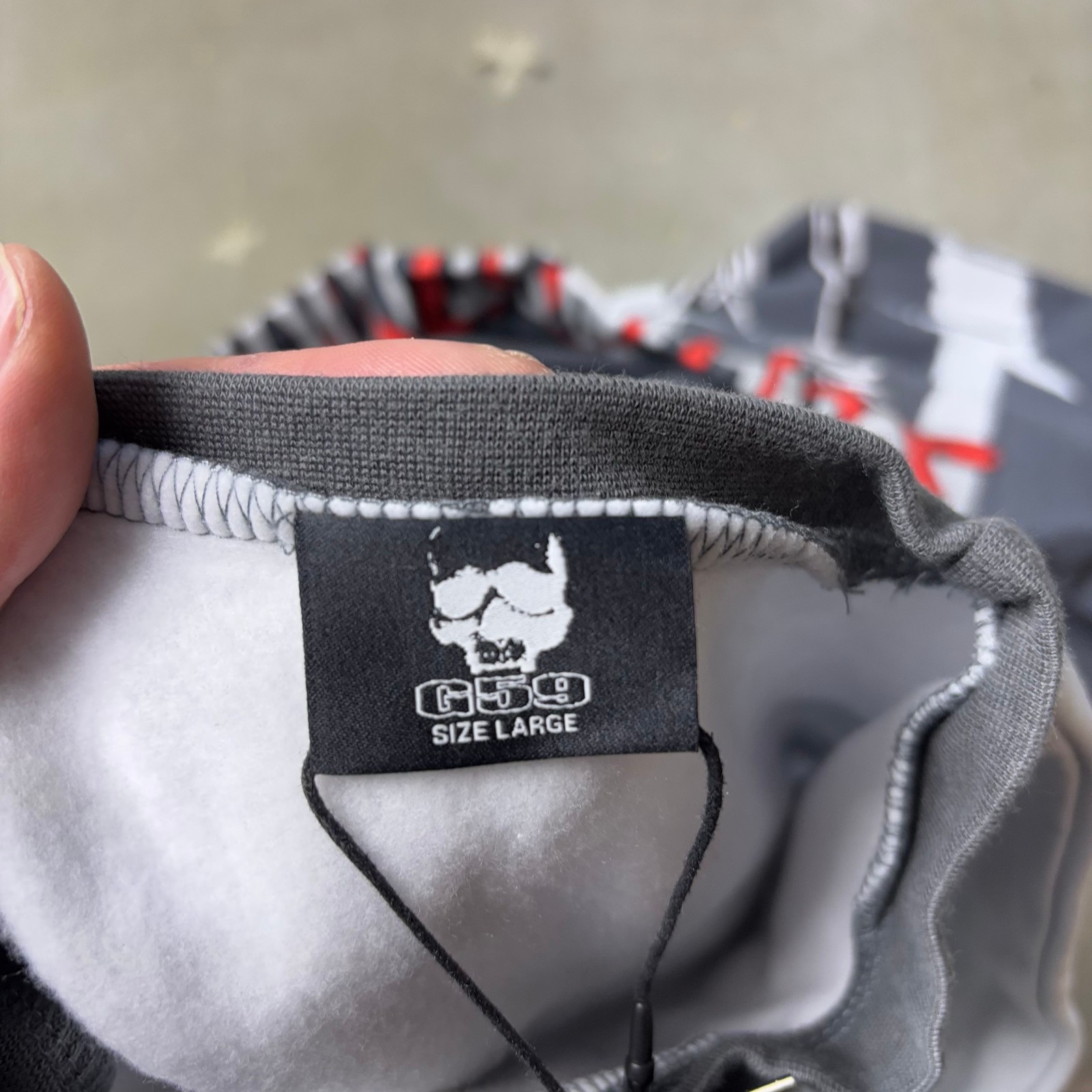 G59 Crewneck Sweatshirt Mens Large Red Gray Throttle $uicideboy$ *READ