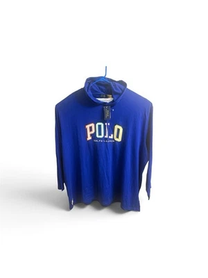 Polo Ralph Lauren Blue Pullover Hoodie 5XB Big & Tall Logo Cotton Knit - Image 1 of 4