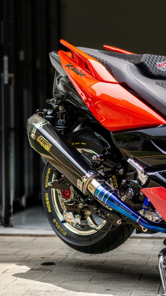 Fits For Yamaha XMAX 300 250 Exhaust Custom Muffler Pipe Carbon Endcap 2017-2024 - Image 4 of 4