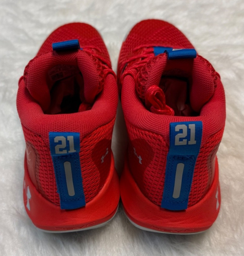 Under Armour Embiid 1 Kansas Jay Hawks Men's Sneakers 3023086-603 thumbnail 4