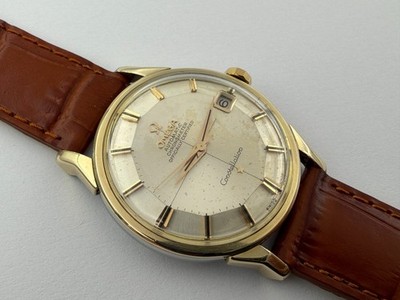 Vintage OMEGA 168.005 Constellation Pie Pan Date Gold & Steel Cal Ω 561 - 34 mm