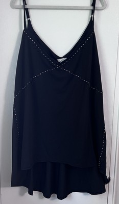 CITY CHIC Black Studded Cami Top - Size XXL - NWT