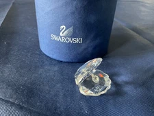 Swarovski Crystal Clear Open Clam Shell with Pearl Figurine Retired Mint W/ Box