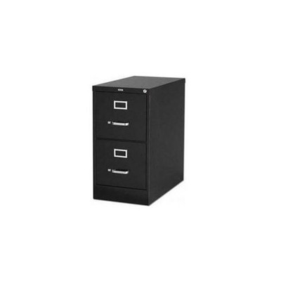 Lorell LLR60653 Vertical File 15x25x28.4 Steel 2 Drawer Black