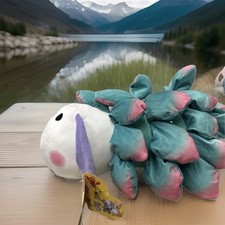 Hug-A-Lumps LUCY LEAF SLUG RARO nuevo peluche suave con peso 3,3 libras