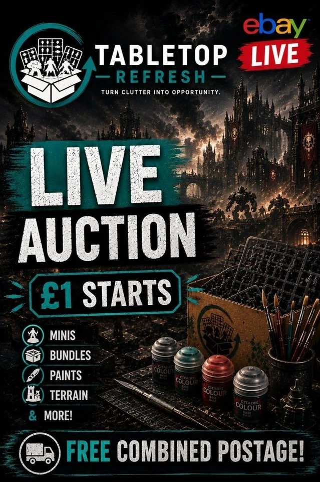 Tabletop Refresh LIVE – Warhammer £1 Starts & Hobby Bargains!