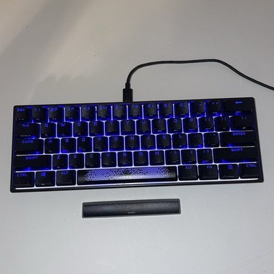 Corsair K65 RGB MINI 60% Mechanical Gaming Keyboard Cherry MX Speed Silver Wired