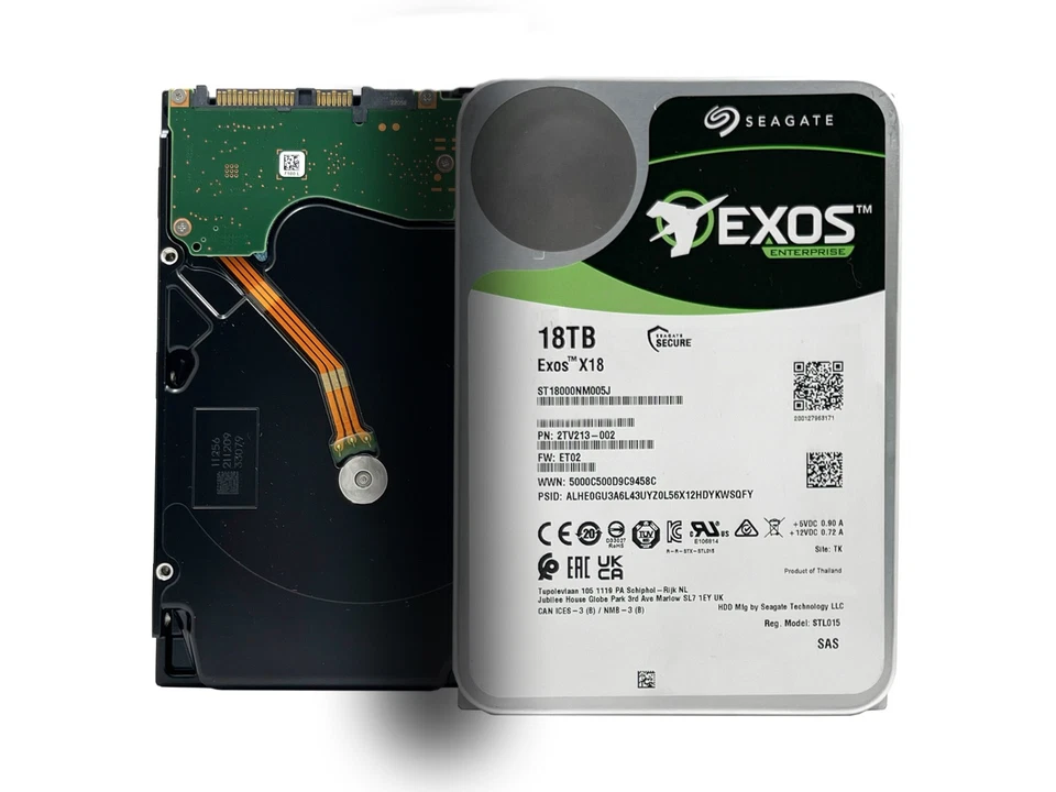 Seagate 18TB Exos X18 MACH.2 SAS 12Gb/s 4Kn 3.5in. Disco duro Enterprise ST18000NM005J