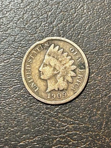 1909 Indian Head Cent Very Good Condition Semi Key Date Exact Coin Imaged #I37