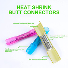 22-10AWG Electrical Wire Butt Connectors Crimp Splice Terminals WHOLESALE LOT