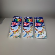 Bic Conte 12 Colouring Pencils Assorted Colours Pack of 3 (36 Pencils)