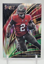 2025 Panini Select - Emeka Egbuka #237 (RC) Club Level Black & Green Shock Prizm