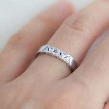 Art Deco Antique Vintage 1.60 Ct White Diamond Wedding Ring 925 Sterling Silver