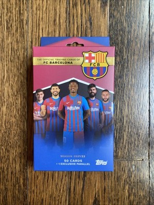 FC Barcelona   2021-22 Topps Official Team Set Factory Sealed Hanger Box  