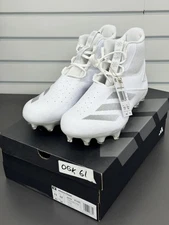 Adidas Adizero Chaos Linemen Mens Football Cleats White Silver ID9104 11 NIB
