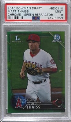 2016 Bowman Draft Chrome Picks Green Refractor 54/99 Matt Thaiss #BDC-110 0f8