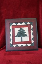 Wood Christmas Tree Picture Wall Plaque