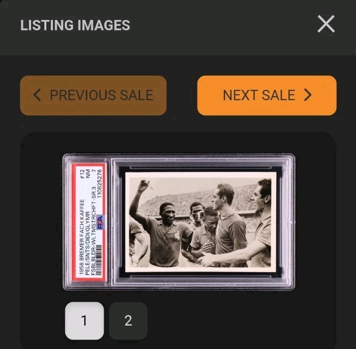 PELE ⚽️  1958 Bremer TEARS OF JOY ⚽️ SGC 5++ -cntd- Pelé's KEY German Rookie view 4