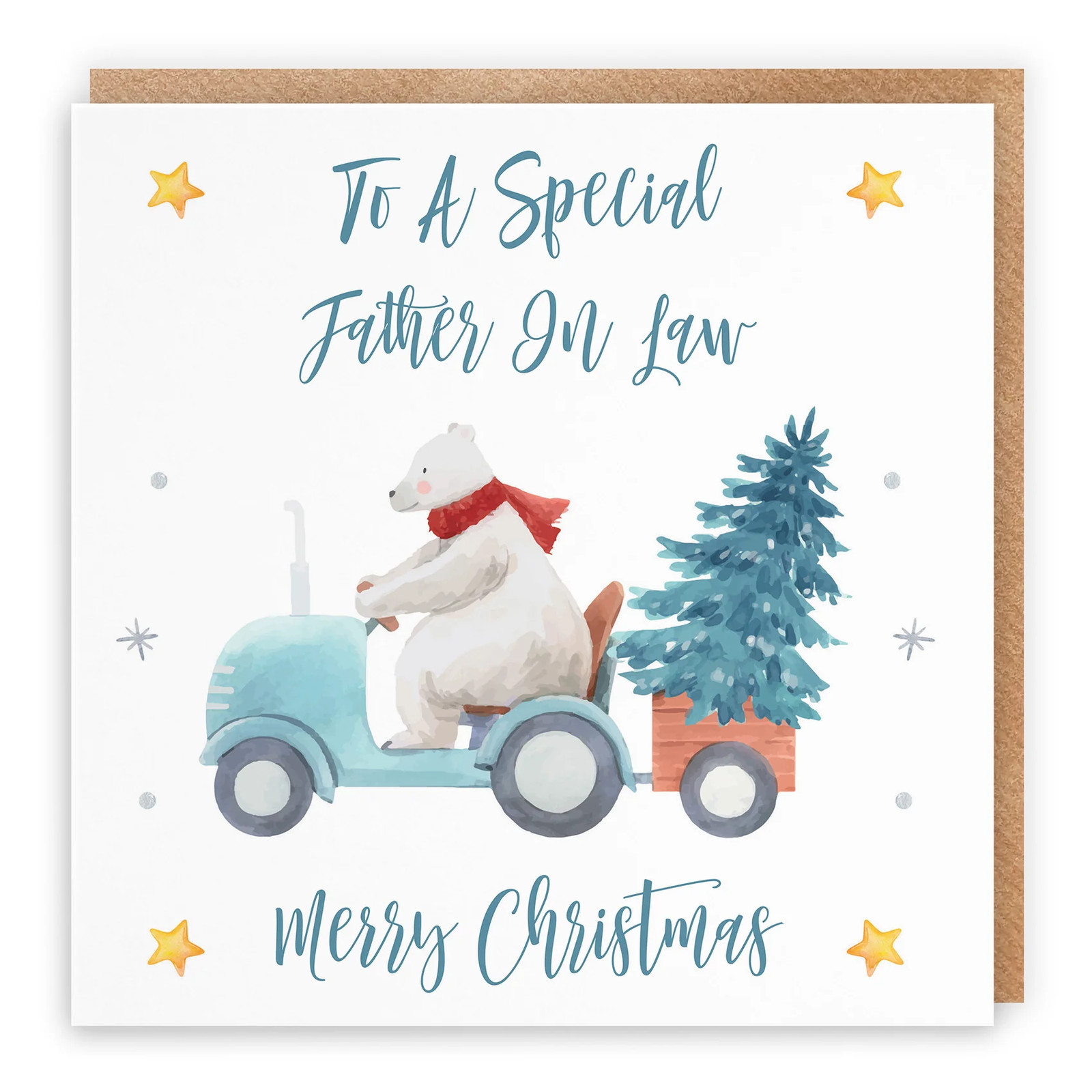 Father In Law Christmas Card Polar Bear