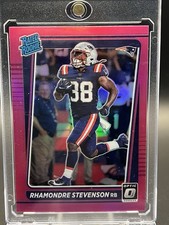 2021 Panini Donruss Optic Rated Rookie Rhamondre Stevenson #237 Pink Prizm (RC)