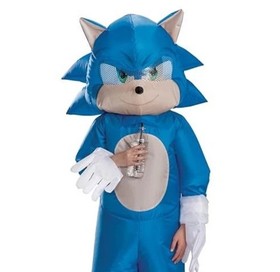 Kids Sonic Inflatable Costume Official Sonic Movie Outfit for Halloween