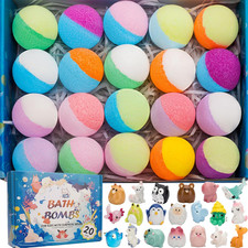 20 Pack Bath Bombs for Kids with Surprise Inside Bubble Bath Toys Organic Natura