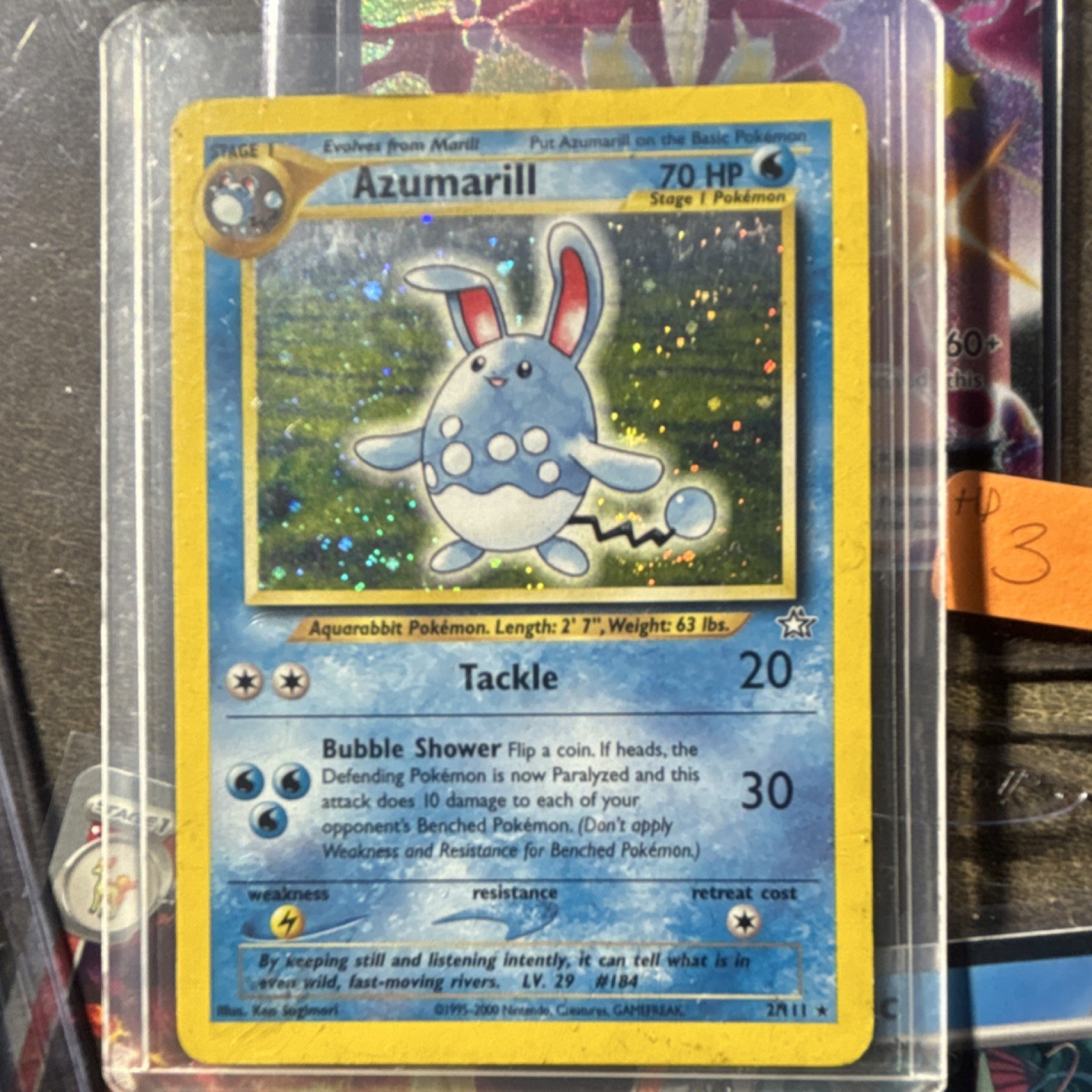 Azumarill 2/111 Neo Genesis Holo Rare Pokémon TCG Card Stage 1 70HP English