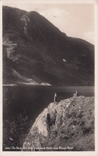 VINTAGE RPPC POSTCARD - Cummock Water Lake District , Real Photo -Postmark 1936