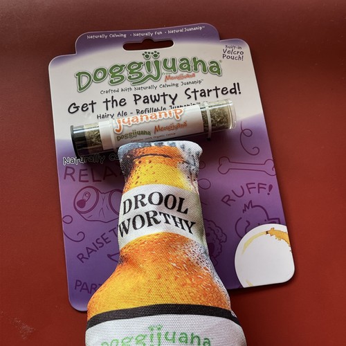Doggijuana ~ Get The Party Started! HAIRY ALE With Dognip Dog Toy Factory sealed