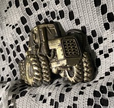 Wonderful Solid Brass Vintage Belt Buckle Of Farmer  s  Tractor, By MBCI