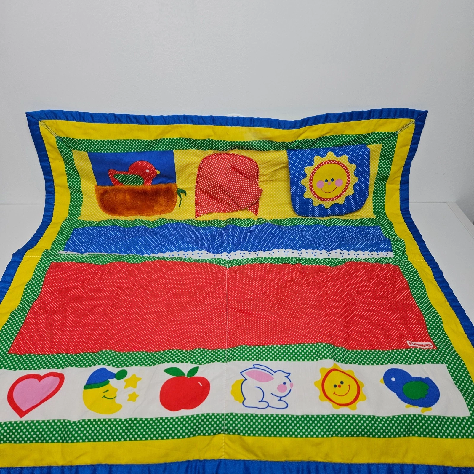 vintage 80s playskool baby blanket play mat sensory mat