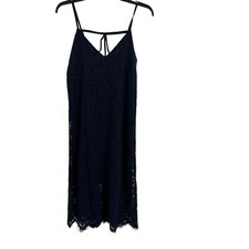 Chaser Navy Blue Lace Dress Cold Shoulder Medium New